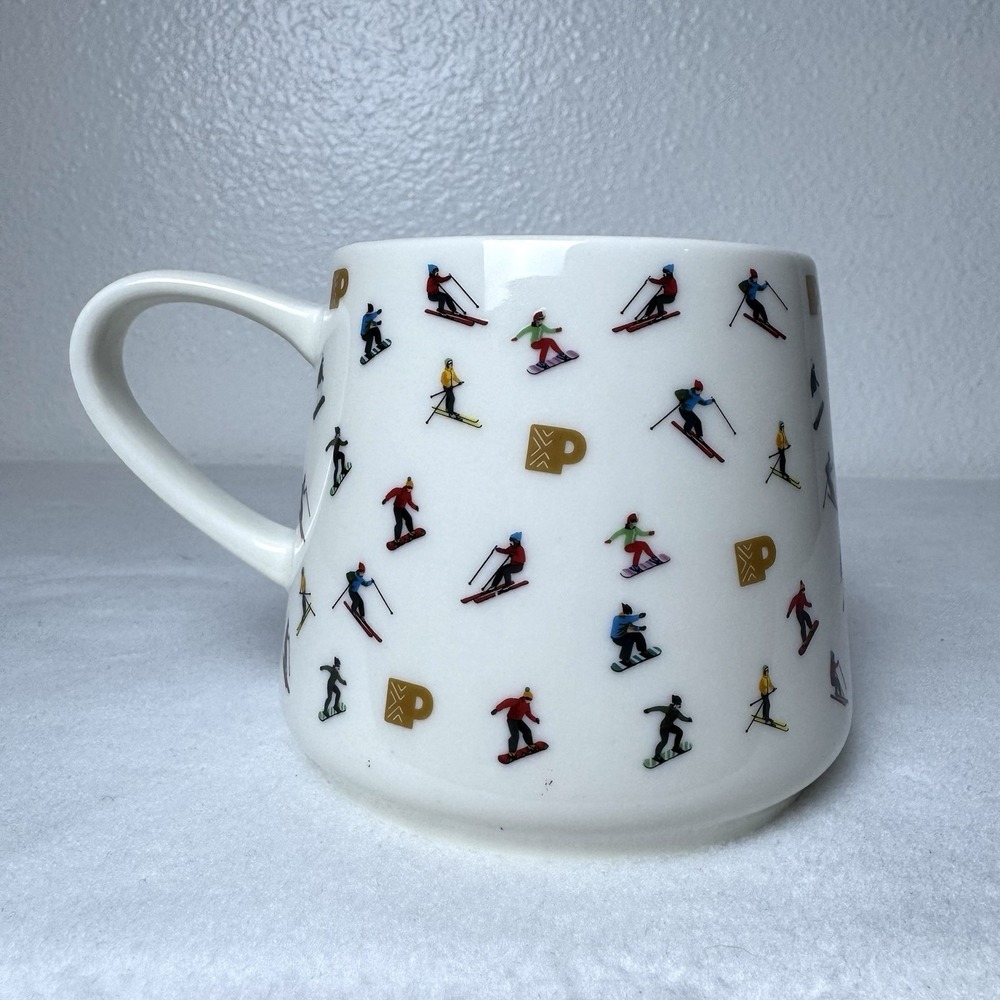 Peet's‎ Coffee Ski Mug Winter Coffee Cup Snowboard 14 Oz Holiday Microwave Safe